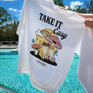 'Take it Easy' Cat Sweatshirt