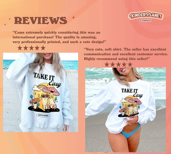 'Take it Easy' Cat Sweatshirt