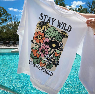 'Stay wild flowerchild' Sweatshirt