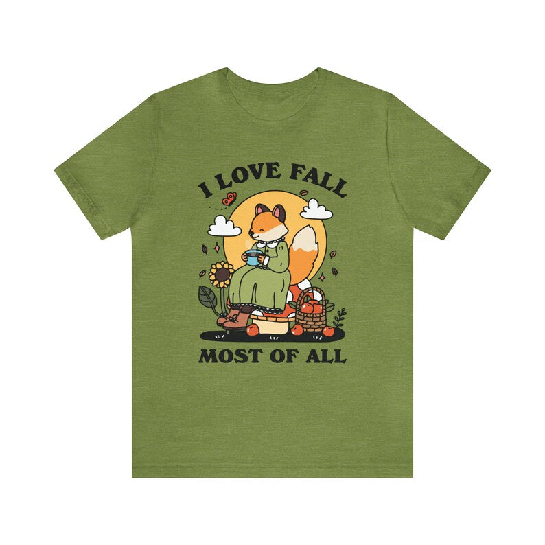 'I Love Fall Most of All' Fox T-shirt
