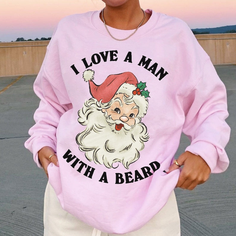 'Man with a Beard' Christmas Sweatshirt