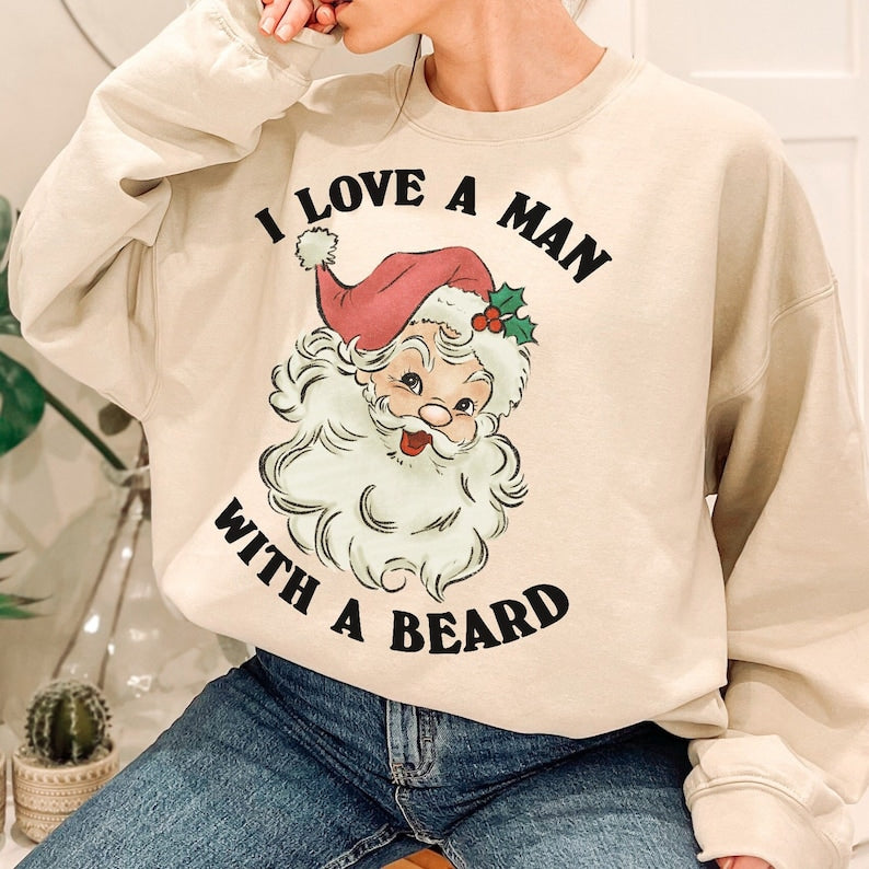 'Man with a Beard' Christmas Sweatshirt