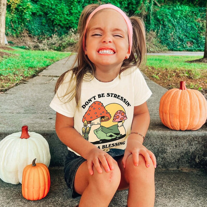 'Don't be Stressing' Kid's Frog T-shirt