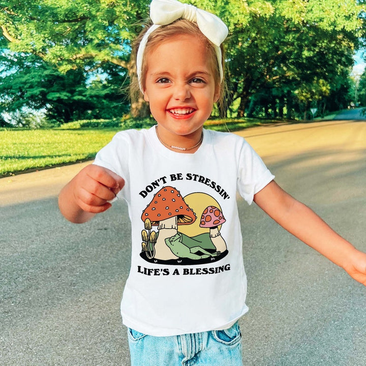 'Don't be Stressing' Kid's Frog T-shirt