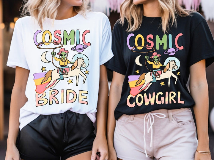 'Cosmic Cowgirl/Bride' T-shirt