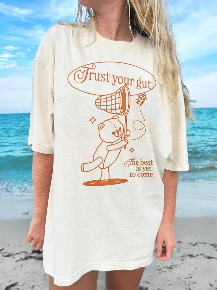 'Trust your gut' Cute Bear T-shirt