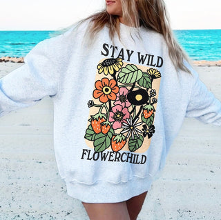 'Stay wild flowerchild' Sweatshirt