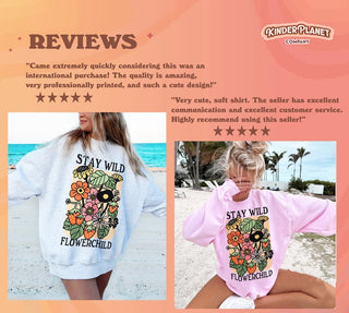 'Stay wild flowerchild' Sweatshirt