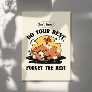 'Do your best' Cow Print