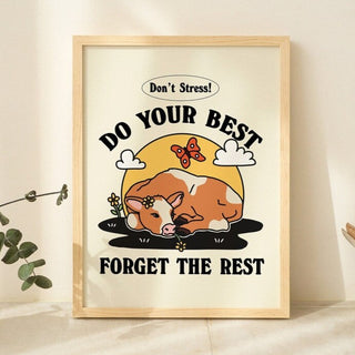 'Do your best' Cow Print