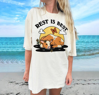 'Rest is best' Cow T-shirt