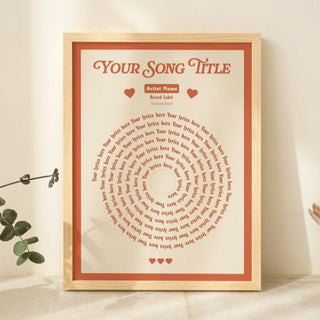 Custom Vinyl Lyrics Print