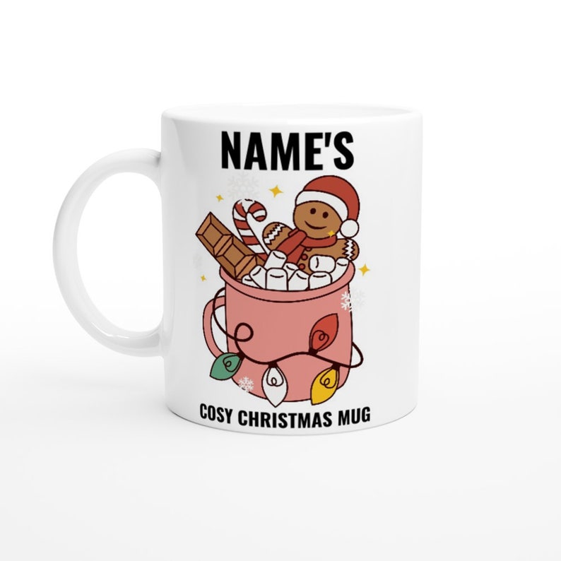 Custom 'Cosy Christmas' Gingerbread Mug