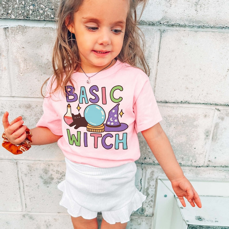 'Basic Witch' Kid's Halloween T-shirt