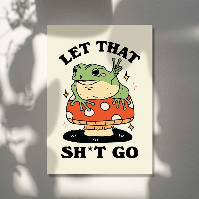 'Let it Go' Frog Print