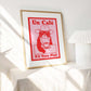 'Un Cafe sil vous plait' Cat Print