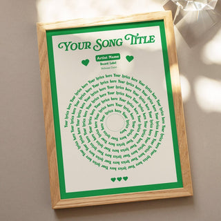 Custom Vinyl Lyrics Print