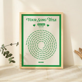 Custom Vinyl Lyrics Print