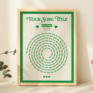 Custom Vinyl Lyrics Print