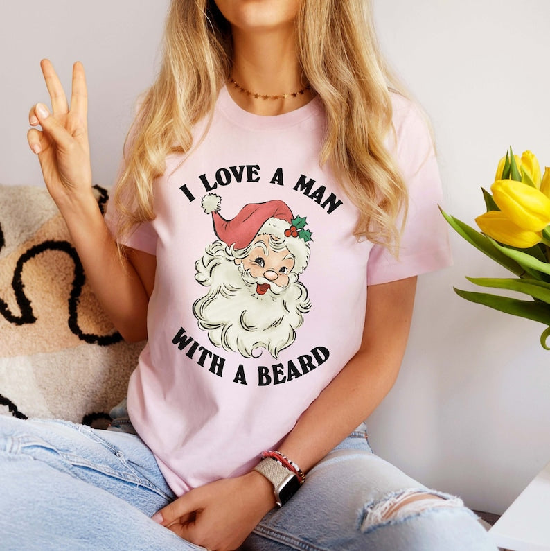 'Man with a Beard' Christmas T-shirt