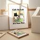 'Cafe au lait s'il vous plait' Cat Print
