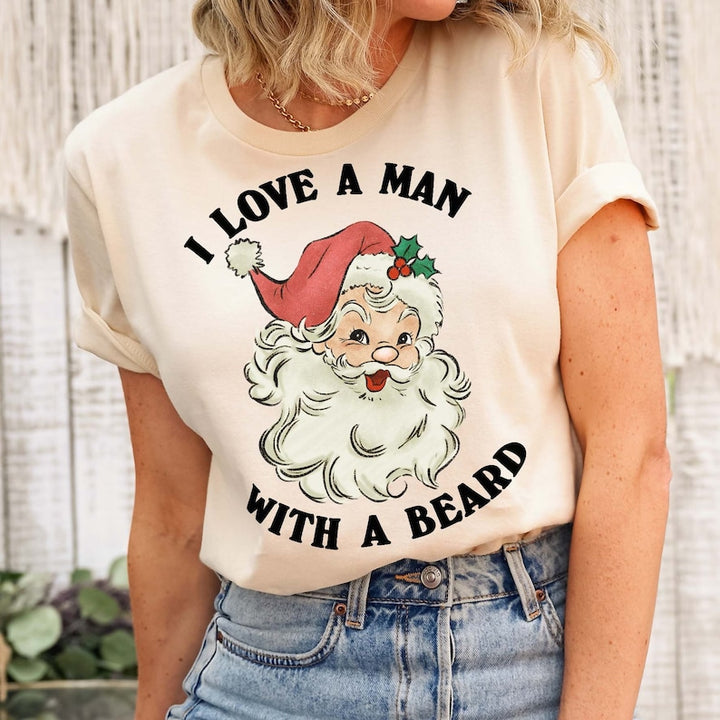 'Man with a Beard' Christmas T-shirt