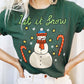 'Let it Snow' Christmas Snowman T-shirt