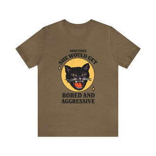 'Bored & Aggressive' Cat T-shirt