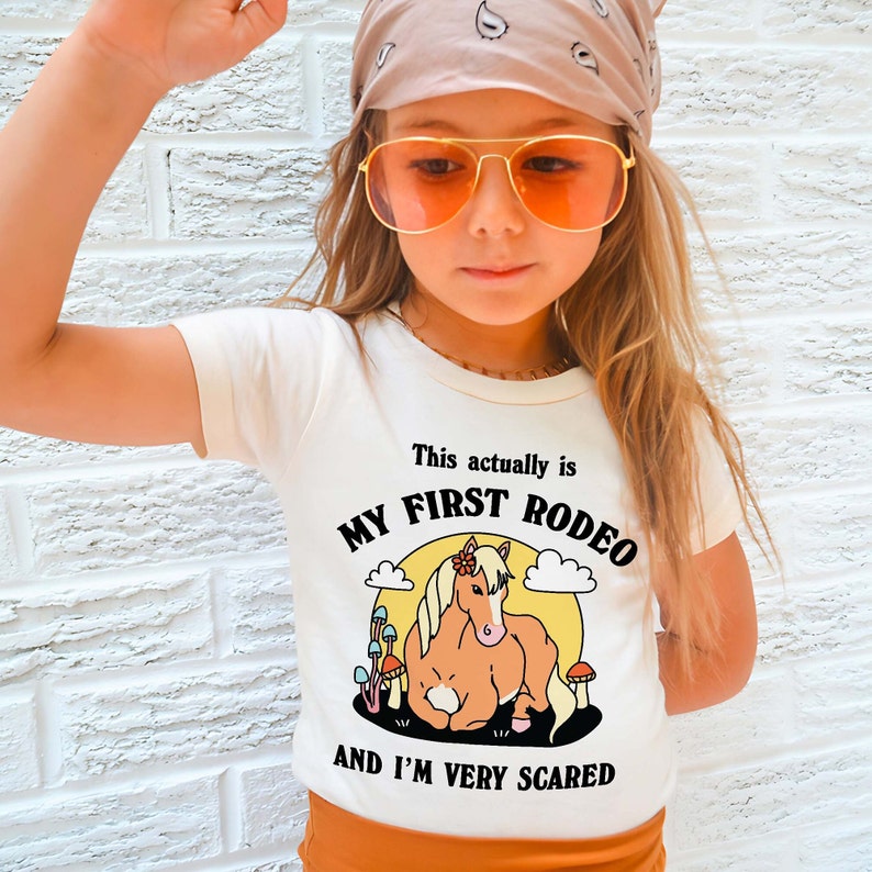 'This actually is my first rodeo' Kid's Horse T-shirt