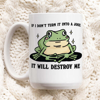 'Destroy me' Frog Coffee Mug