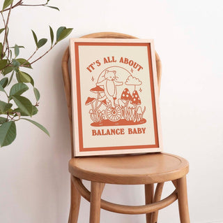 'Balance baby' Cat Print