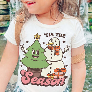 'Tis the Season' Kid's Christmas Snowman T-shirt