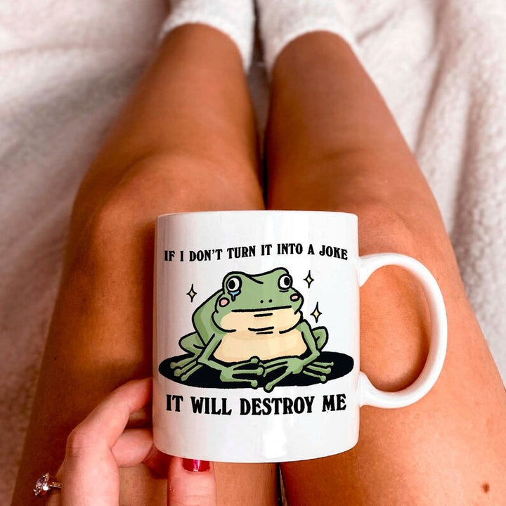 'Destroy me' Frog Coffee Mug