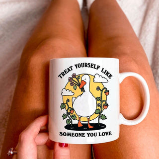 'Treat yourself' Goose Mug