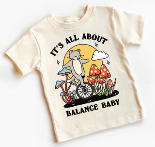 'balance baby' Kid's Cat T-shirt