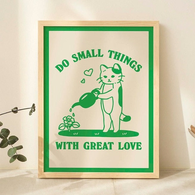 'Small things' Cat Print