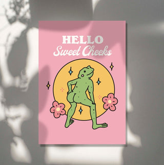 'Hello Sweet Cheeks' Frog Print