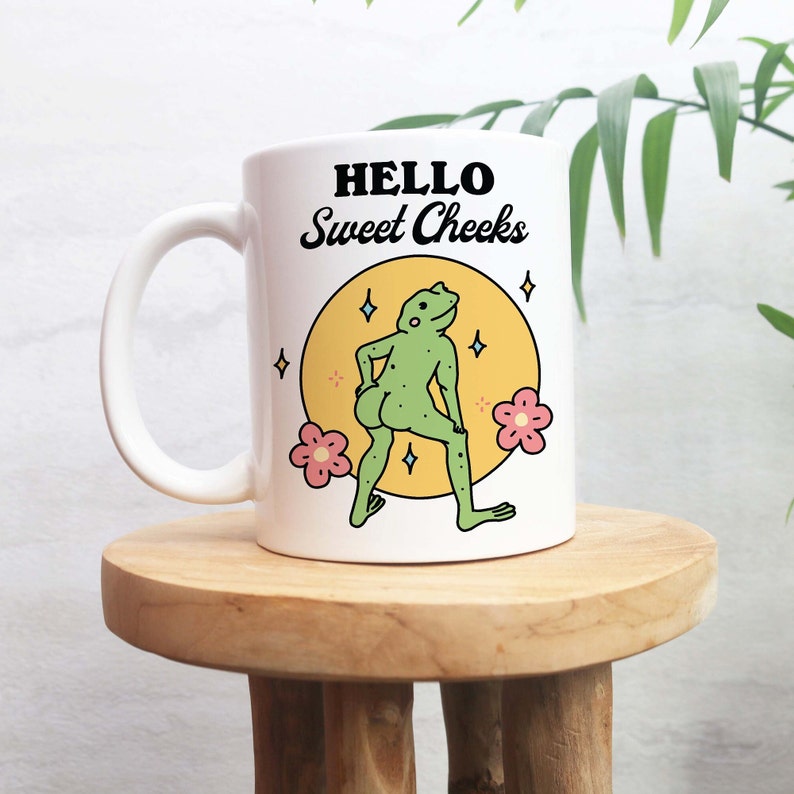 'Hello sweet cheeks' Frog Mug