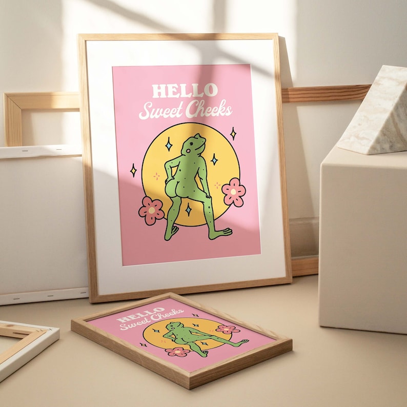 'Hello Sweet Cheeks' Frog Print