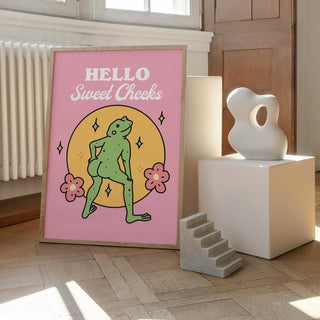 'Hello Sweet Cheeks' Frog Print