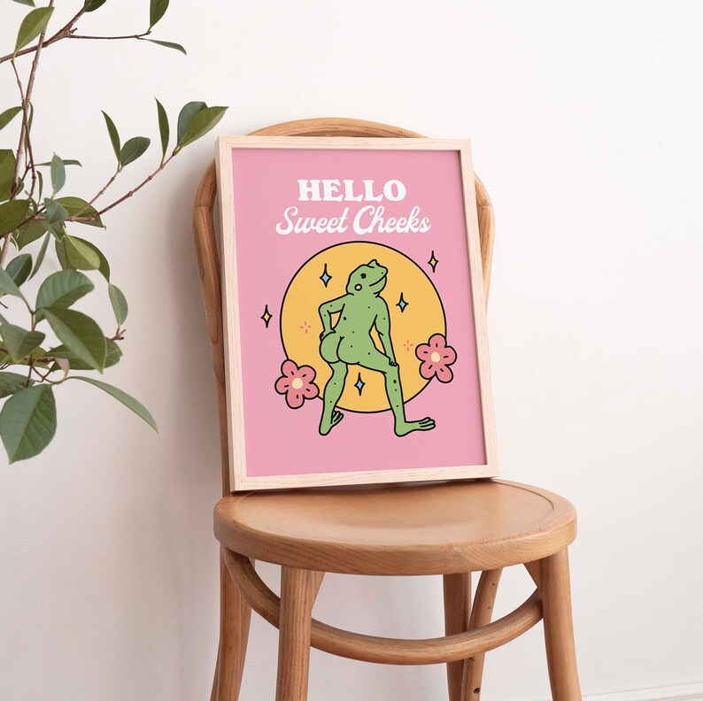 'Hello Sweet Cheeks' Frog Print