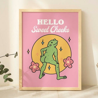 'Hello Sweet Cheeks' Frog Print