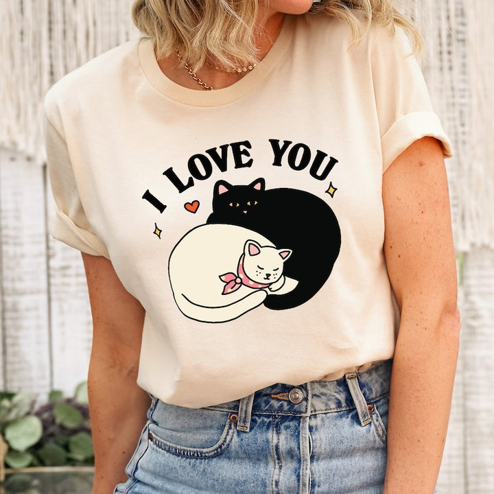 'I Love you' Cat Valentines Tshirt