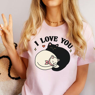 'I Love you' Cat Valentines Tshirt