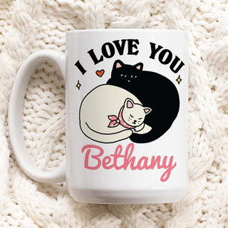 'I love you' Cat Mug