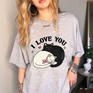 'I Love you' Cat Valentines Tshirt