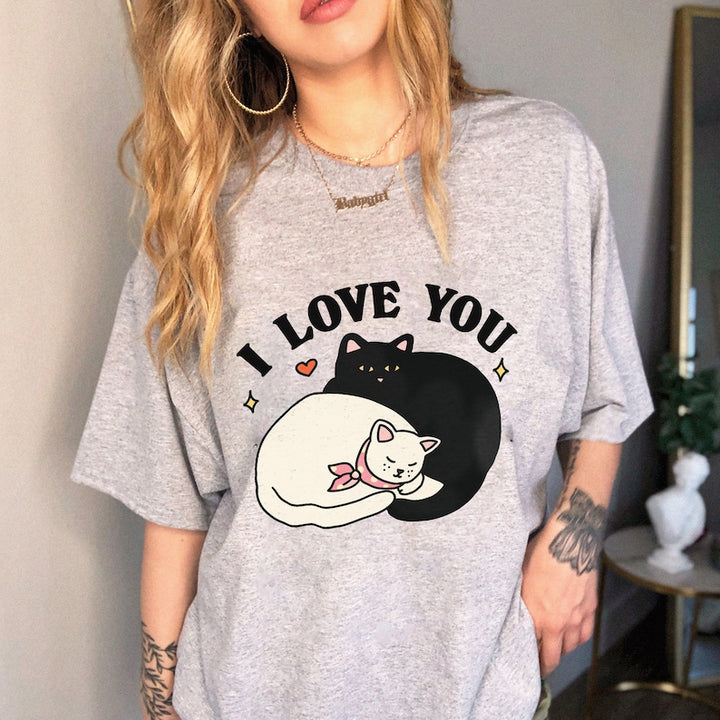 'I Love you' Cat Valentines Tshirt