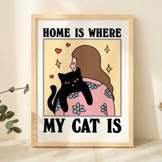 'Home is where my Cat is' Print