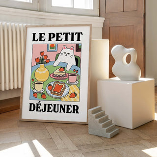 'Le petit dejeuner' Cat Print