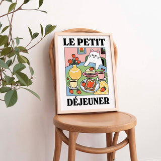 'Le petit dejeuner' Cat Print